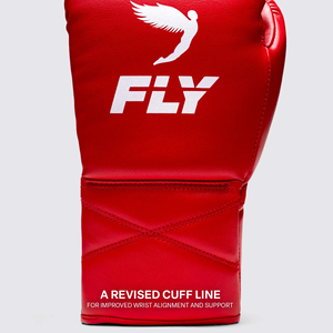 Professional Fight Fly Boxing <b>Gloves</b> <b>Red</b> Color Lace Up Genuine Leather Sparring <b>Gloves</b> Custom Logo Fly Mma Boxing <b>Gloves</b> - Product Image 2