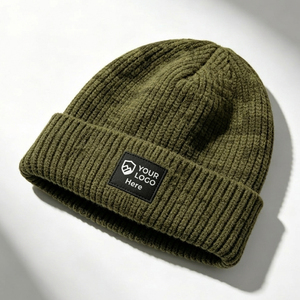 Chapeau en tricot jacquard avec logo personnalisé, style streetwear unisexe, chaud, pour le skateboard, la rue, la mode hip-hop - Product Image 3