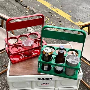 Portavasos Plegable y Reutilizable, Organizador de Bebidas, Porta Botellas de Cerveza, Cesta para 6 Botellas de Vino, Exhibidor de Bebidas para <span class=keywords><strong>Bar</strong></span> - Product Image 5
