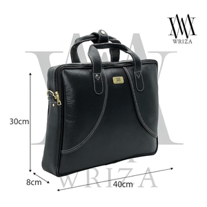 Bandolera de cuero genuino de oficina para hombre de alta calidad, correa ajustable grande, característica RFID duradera, estilo moderno negro Premium - Product Image 4