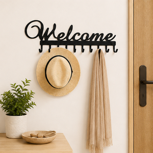 Porta Llaves de Pared con Ganchos Metálicos para Entrada, Decorativo, Organizador de Llaves de Hierro con 10 Ganchos para Puerta Principal - Product Image 6