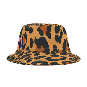 Unisex Leopard Print <b>Bucket</b> <b>Hat</b> Polyester Canvas Casual Wear Spring Summer Adult 56-58CM Cotton <b>Hats</b> - Product Image 4