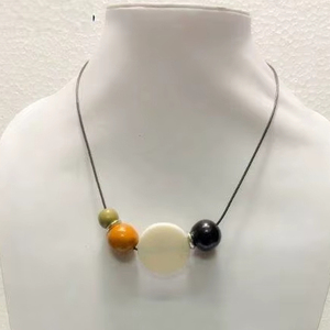 สร้อยคอเรซิ่นทรงเรขาคณิตสไตล์วินเทจสุดฮิต เครื่องประดับแฟชั่นสีสันสดใส ดีไซน์แฮนด์เมด สวยเก๋ เครื่องประดับสำหรับทุกเพศ เหมาะสำหรับงานปาร์ตี้ - Product Image 4