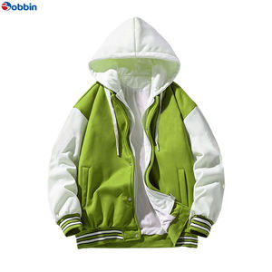 Veste universitaire en toile unisexe avec capuche, coupe-vent et imperméable, design hivernal - Product Image 1