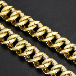 Collar de Cadena Cubana de Plata 925 Chapado en Oro Rosa para Mujer con Cristales de Imitación, Gargantilla de Lujo para Uso Diario - Product Image 1