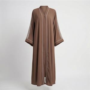 Abaya musulmane de haute qualité, tissu personnalisé, anti-UV, respirant, décontractée, moderne, grande taille, vêtements islamiques pour femmes, vêtements de mode - Product Image 1