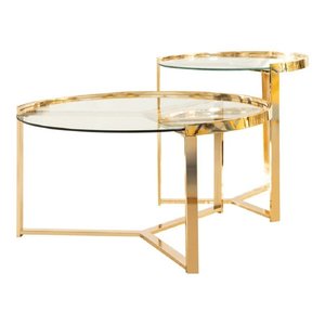 OEM Custom Stainless Steel Nesting Coffee <b>Tables</b> Set Matte Powder Coated Finish Eco-Friendly Adjustable Height for Modern Living - Product Image 5