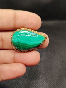 Piedra Preciosa de Malaquita Natural de Alta Calidad, Ranurada, de la Mejor Calidad, para la Fabricación de Joyería de Macramé, Piedras Preciosas Sueltas - Product Image 5