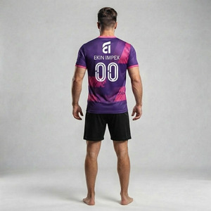 ชุดเสื้อคริกเก็ตแบบซับลิเมชั่นสั่งทำพิเศษ ชุดทีม T20 ระบายอากาศ แห้งเร็ว ผลิตจากโพลีเอสเตอร์ 100% ชุดคริกเก็ต OEM พร้อมกางเกงขาสั้น - Product Image 4