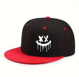 หมวกแก๊ป Snapback ลายยิ้มสีขาวสไตล์สตรีทลำลอง ระบายอากาศได้ดี สำหรับผู้ใหญ่ ฤดูใบไม้ผลิ ฤดูร้อน ผ้าฝ้าย 100% - Product Image 3