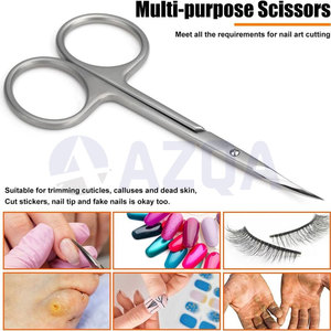 Stainless Steel Professional Cuticle <b>Scissors</b> With Fine Sharp Blades <b>For</b> Manicure Pedicure And <b>Nail</b> Grooming - Product Image 2