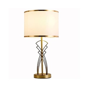 Lampe de table traditionnelle en fer forgé écologique KS International, abat-jour en forme de tambour, lumière de bureau pour salon, décoration intérieure - Product Image 4