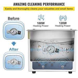Regolabile 36KHz ~ 40KHz frequenza 3L 110V pulitore ad ultrasuoni per laboratorio Sonic gioielli monete-Timer digitale FCC/CE/RoHS domestico - Product Image 3
