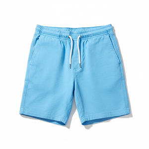 Shorts d'été unisexes en coton premium, finition brossée, toucher doux, shorts décontractés, taille élastique, vêtements de détente confortables - Product Image 1