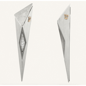 Étui à Mézouzah Moderne en Étain Fait Main avec Fenêtre à Parchemin, Décoration de Porte Juive Contemporaine Artisanale, Artisanat Judaïque - Product Image 1