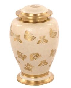 Urna Funeraria de Metal para Cenizas Humanas con Grabado, Urna Funeraria Hecha a Mano con Acabados Elegantes, Urna para Entierro - Product Image 1