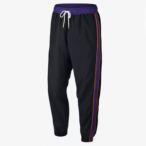 Stylish Color-Block Tracksuit Set – <b>Zip</b>-<b>Up</b> <b>Jacket</b> & Slim-Fit Jogger Pants in Black, Purple and Orange - Product Image 3