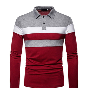 Chemise décontractée pour homme à manches longues 100 % coton respirant et écologique avec design color block - Product Image 3