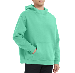 Sweat-shirts à capuche pour hommes, coupe classique, 100% coton, logo brodé, motif uni, tricotés, pour l'automne, Qianlong 200g - Product Image 1
