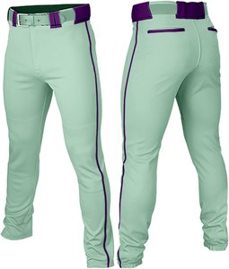 Pantalons de baseball personnalisés pour les tournois, respirants, à séchage rapide, avec passepoil, pour hommes adultes, prix abordable - Product Image 2