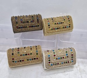 Luxury Handmade Crystal Beaded Evening <b>Clutch</b> Bag for Women | Bridal <b>Wedding</b> Party Envelope Purse with Multicolor Stone - Product Image 1