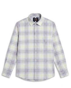 Men's Plaid Casual Shirt Full Sleeve Turn-<b>down</b> Collar Double Breasted Breathable Cotton Summer Wear - Product Image 4