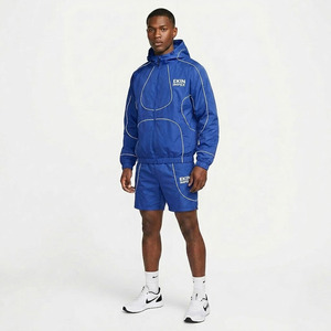 <b>Summer</b> <b>Men</b> Activewear Set Blank Custom Print Techwear Nylon Tracksuit Hooded Windbreaker <b>Jacket</b> and Shorts - Product Image 3