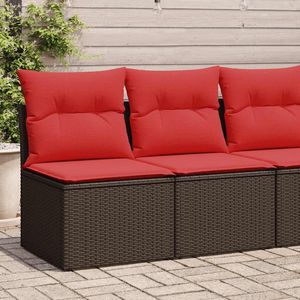 Juego de sofás de patio de 2 piezas de ratán sintético marrón con cojines, conjuntos de jardín - Product Image 1