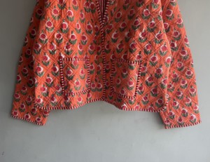 เสื้อแจ็คเก็ตผ้าควิลท์ลายดอกไม้สำหรับผู้หญิง ปกคอพับ แขนยาว ซับในผ้าฝ้าย บุใยโพลีเอสเตอร์ ปิดกระดุมเม็ดเดียว เหมาะสำหรับฤดูใบไม้ร่วง - Product Image 5