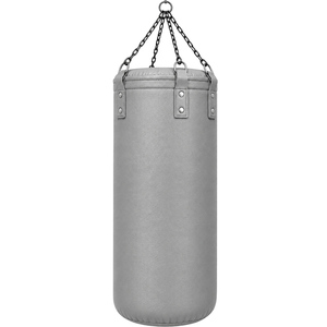 Sac de frappe en PU gris, couleur unie, design léger, double fermeture à anneau pour l'entraînement des adultes - Product Image 1
