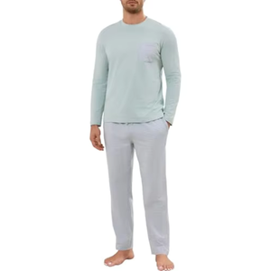 Pyjama en modal tricoté respirant et confortable pour homme, grande taille, décontracté, à manches courtes, peignoir pour la maison, pour couples - Product Image 4