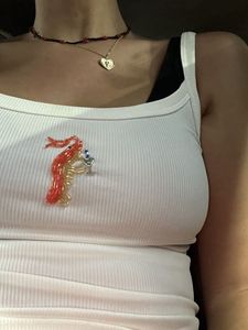 Top de Tirantes con Bordado de Cuentas de Primera Calidad para Mujer, con Elegante Trabajo Artesanal y Diseño de Moda Contemporáneo - Product Image 6