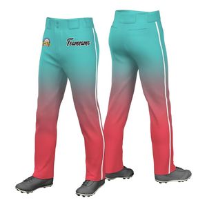 Purple Yellow Gradient Sublimated Baseball Pants <b>High</b> Elastic Moisture Wicking Durable Polyester Athletic Uniform Baseball Pants - Product Image 4