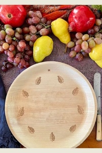 Heavy Duty Sustainable Party Dinnerware Biodegradable Palm Leaf <b>Plates</b> <b>Disposable</b> Catering 7 Inches Freezer Safe Modern Luxury - Product Image 1