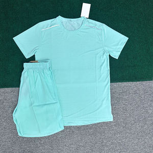 Ensemble T-shirt et short décontracté pour homme de marque tendance, motif floral, séchage rapide, respirant, 100 % coton, pour fitness, football, course à pied - Product Image 5