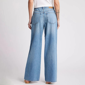 Jean cargo baggy taille haute pour femme en denim, hiver, écologique, séchage rapide, respirant, streetwear, 100 % coton - Product Image 2