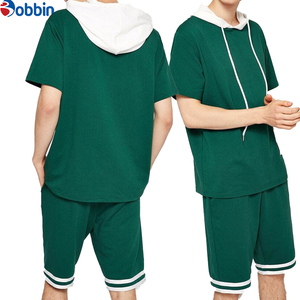 Nueva Llegada Conjunto Personalizado de Sudadera con Capucha y Pantalones Cortos para Hombre Tallas Grandes, Conjunto de Verano Informal con Lavado Ácido - Product Image 5