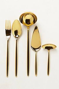 Ensemble de couverts élégants en or avec poignées ornées, en acier inoxydable poli miroir, pour mariage, résistant à la rouille, dernière collection - Product Image 6