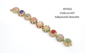 Bracelet en zircon cubique coloré, ton or, ovale, pierres précieuses multicolores, bijoux pour femmes, pour mariage et fêtes. - Product Image 6