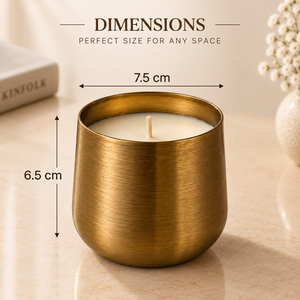 BuildtoSuit Classic Metal Container <b>Candle</b> Paraffin Wax Decorative Home Decor <b>Candle</b> 8.5 x 7.5 cm - Product Image 3