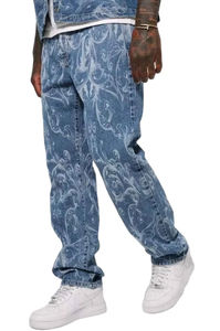 รับสั่งทำกางเกงยีนส์พิมพ์ลายแฟชั่นยอดนิยมสำหรับร้านค้าปลีกที่กำลังมองหาสินค้าขายส่งจำนวนมาก พร้อมรับข้อเสนอที่ดีที่สุด - Product Image 5