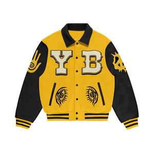 Chaqueta Varsity para Hombre, Estilo Preppy, Diseño con Parches de Letras Bordadas, Chaqueta Cortavientos para Otoño, Chaqueta Letterman Personalizada - Product Image 5
