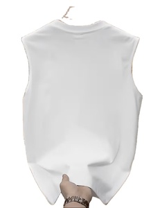 เสื้อยืดแขนกุดผ้าโพลีเอสเตอร์/คอตตอนสำหรับผู้ชาย สวมใส่สบาย ระบายอากาศได้ดี เหมาะสำหรับเล่นกีฬา ปักลาย สำหรับวิ่ง ฟิตเนส ออกกำลังกาย แห้งเร็ว - Product Image 2