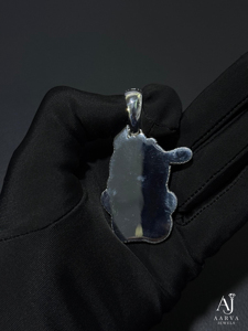 Pendentif personnalisé en moissanite motif animal, plaqué or rose, style hip-hop, breloque en pierre colorée, ton argenté, bijoux pour mariage et soirée, cadeau - Product Image 3