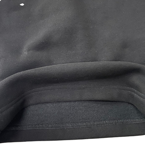 Pantalon de jogging streetwear personnalisé pour homme, taille haute, noir, coupe large et droite, effet usé, délavé à l'acide, uni - Product Image 6