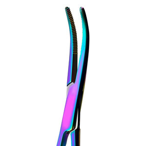 Ensemble chirurgical de pinces hémostatiques et ciseaux en titane arc-en-ciel – Construction durable en acier inoxydable pour une coupe et un serrage précis et facile - Product Image 2