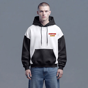 Sweat-shirt homme de qualité supérieure, 100% coton lourd, épaules tombantes, coupe ample, bicolore, logo personnalisé imprimé DTF. - Product Image 1