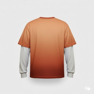 30MOQ Drop Shoulder Oversized Baggy Graphic Digital Printing Heavy Weight Cotton Long Sleeve Cotton <b>Waffle</b> Boxy Cropped t <b>Shirt</b> - Product Image 2