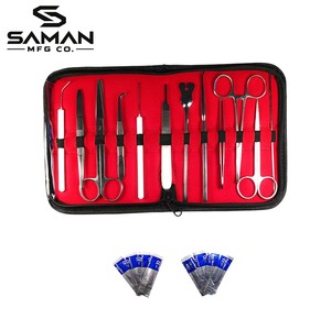 Kit de dissection médicale en acier inoxydable de haute qualité, ensemble de dissection pour étudiants en médecine, couteau à scalpel, manche, lames, pinces, CE - Product Image 1