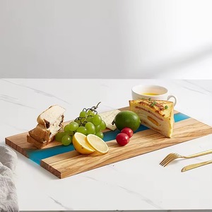 Tabla de Cortar de Madera Ecológica, Apta para Lavavajillas, Rectangular, Duradera, Personalizable, de 1.5 cm de Grosor, Mango de Madera para Cuchillos, Decoración del Hogar - Product Image 4